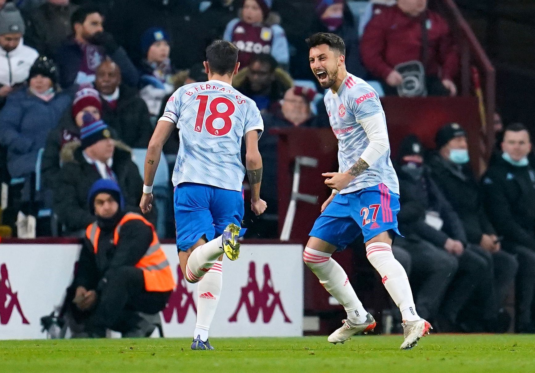 Bruno Fernandes scored his first goals in six games across all competitions